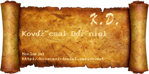 Kovácsai Dániel névjegykártya