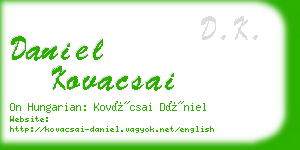 daniel kovacsai business card